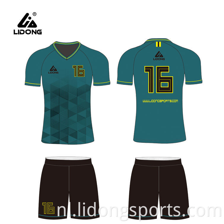 Super september China fabriek goedkope groothandel aangepast voetbal jersey voetbal team dragen voetbaluniformen